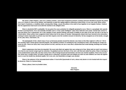 Letter About Brian Peppers: A Dramatic Reading *NEW SOUND* Letter About Brian Peppers: A Dramatic Reading *NEW SOUND*