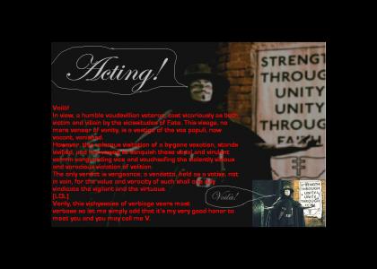 V for Vendetta: A Vehement Verbiage V for Vendetta: A Vehement Verbiage