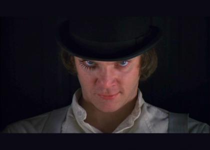 A CLOCKWORK ORANGE - ALEX STARES INTO YOUR SOUL A CLOCKWORK ORANGE - ALEX STARES INTO YOUR SOUL