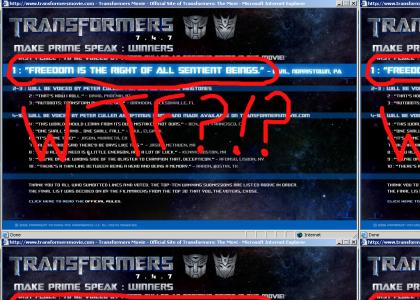 Transformers Movie Line WTF??? Transformers Movie Line WTF???