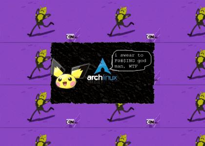 pichu installs arch linux as they fly around room bashing into things like a ballon let loose pichu installs arch linux as they fly around room bashing into things like a ballon let loose