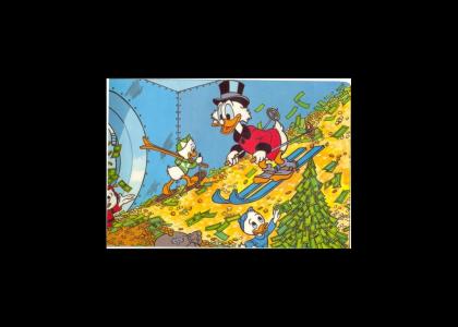 Scrooge McDuck goes skiing Scrooge McDuck goes skiing
