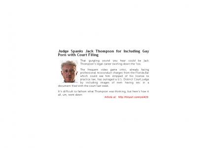 Jack Thompson Submits Gay Porn to Judge