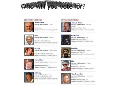 Your 2008 YTMND Pesidential Candidates