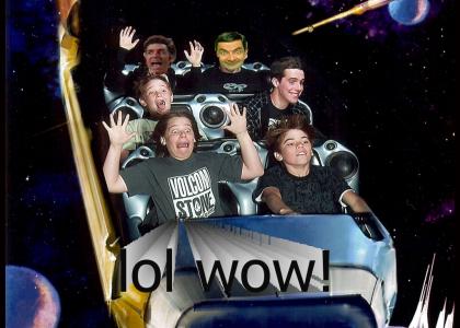 Scared ass kid on space mountain