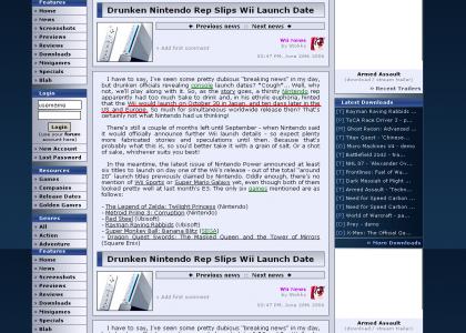 Drunken Nintendo Reps Slips Wii Launch Date