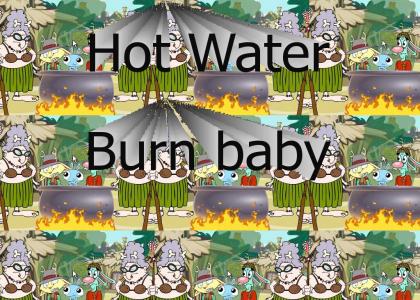 Hot water burn baby