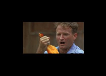 Robin Williams chokes the chicken