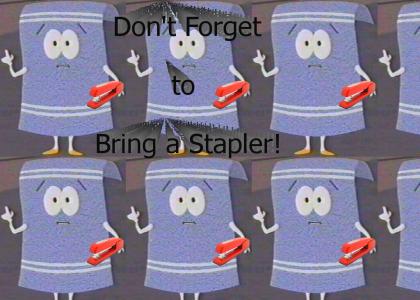 Don't forget to bring a stapler!