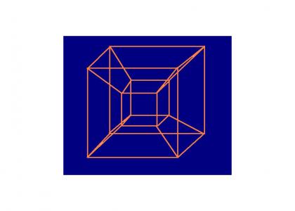 4-D cube folded in on itself(tesseract)