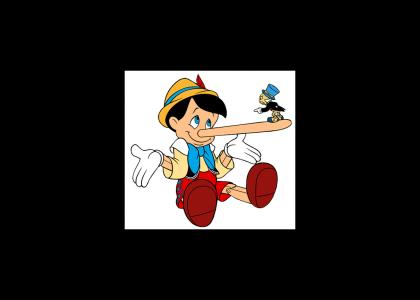 Pinocchio cannot stop lying