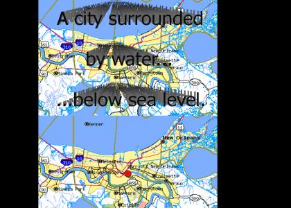 Build a city below sea level surrounded by water...