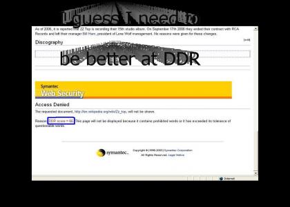 Bad DDR players can't view Wikipedia