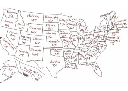 I say state capitals and talk about each one