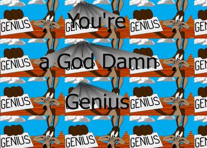 You're a god-damn genius