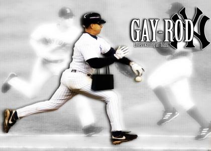 Alex Rodriguez likes to swat balls!