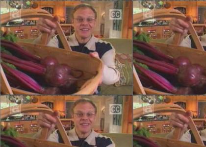 Alton Brown from Good Eats cooks BEETS !