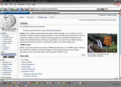 Safety is on Wikipedia!