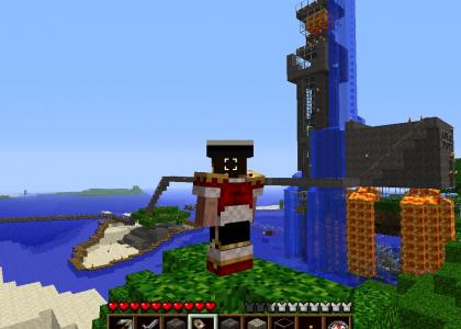 Minecraft: My Lighthouse Has A Minecart Track Now