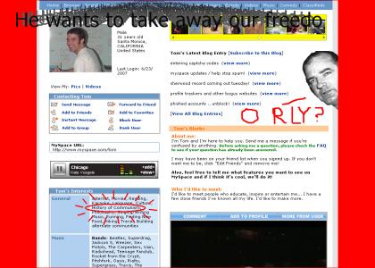 MySpace Tom is a Dirty Commie
