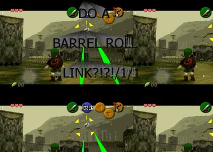 Link does a barrel roll