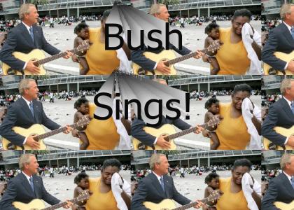 George Bush SINGS AND CARES about black people!