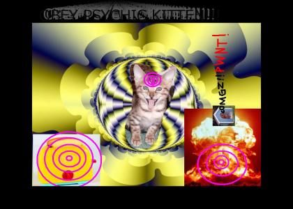 psychic kitten pwnz dog 'n' makes toast