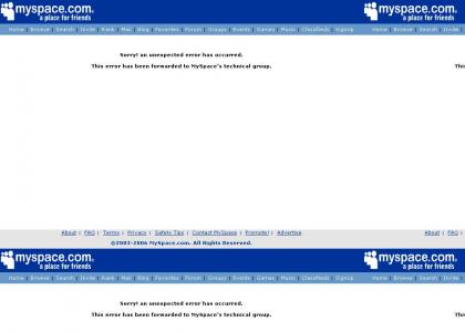 Vader's MySpace is down