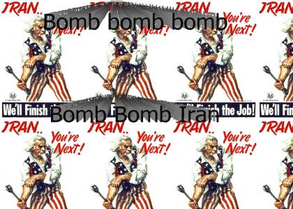 Bomb Iran and take my hand