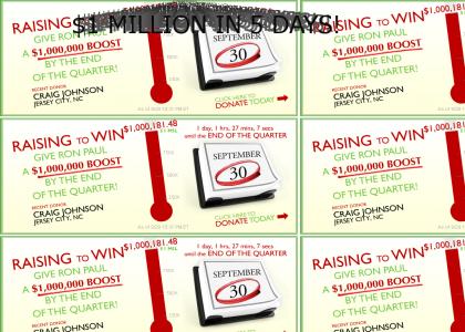 Ron Paul raises $1 mil in 5 days!