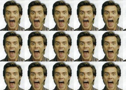 Jim Carrey changes facial expressions