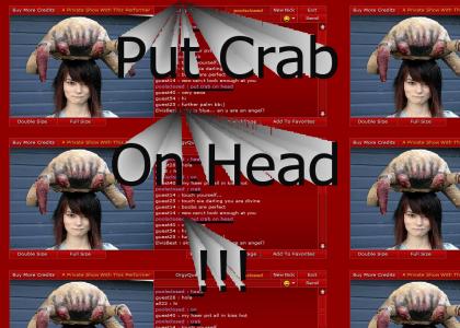 put crab on head