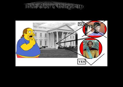 Comic Book Guy talks about politics