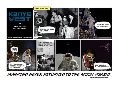 Kanye interrupts the moon landing