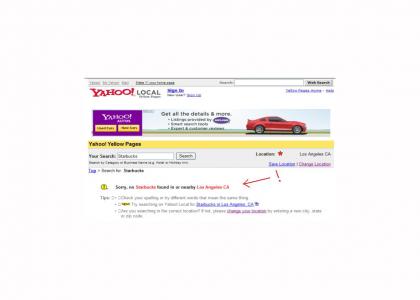 Yahoo! yellow pages fail