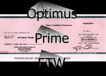 Congratulations Optimus Prime!