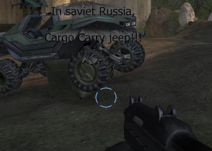 In Soviet Russia, cargo carry jeep