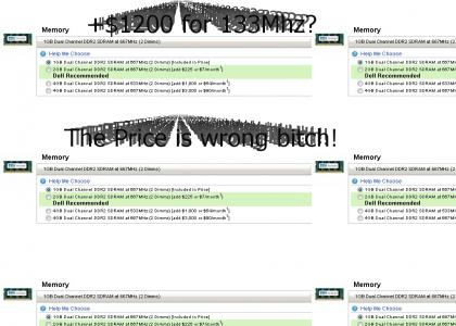 Dell fails at RAM prices.