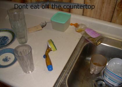 don't eat off the counter