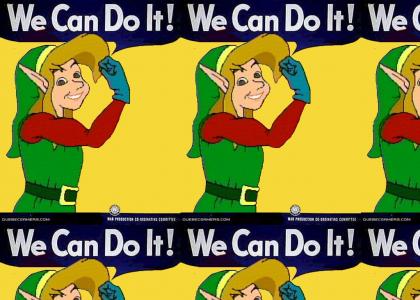 Zelda CD-i - Link supports Women in The War Effort