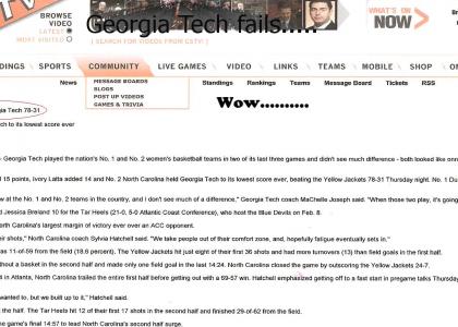 Georgia Tech's Team fails