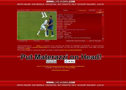 put Materazzi on head! Zidane