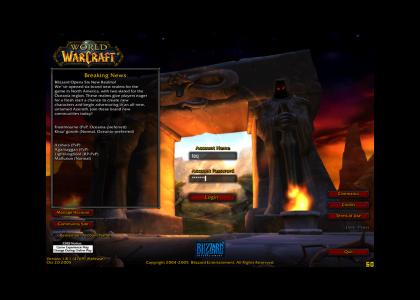 World of Warcraft Login - Working as Intended