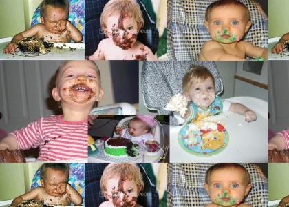babies love cake!
