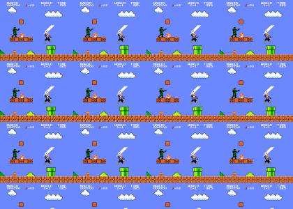 Mario vs. Cloud vs. Snake NES Style