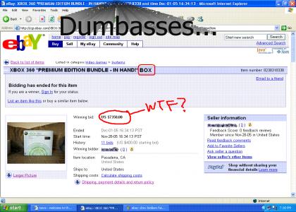 Another Idiot Xbox Bidder on eBay