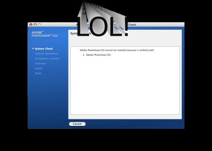 Photoshop CS3 Cannot Be Installed Because....