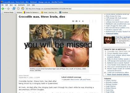 crocodile hunter dies :'(