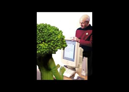 Picard asks Mr Broccoli for the report