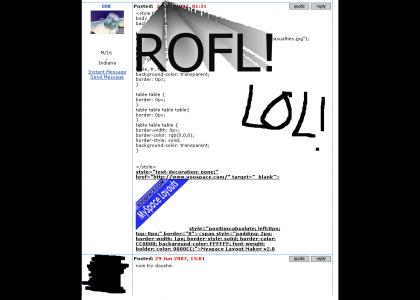 "punk rawker" fails at html :(